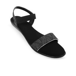 V-WALK Women Embellished Open Toe Flats-11