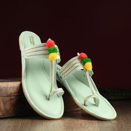 Anouk Embellished Open Toe Flats-image-95