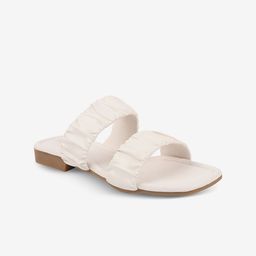 AXIUM Textured Open Toe Flats-54