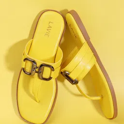 Lavie Embellished Open Toe Flats-image-4