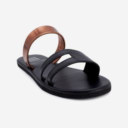 POSTCARD Women Black Colourblocked Open Toe Flats-21