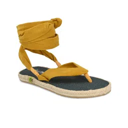FRESH 1947 FEET Women Yoga Mat Velvet High-Top T-Strap Flats-image-6