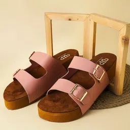 THE WHITE POLE Buckle Detail Open Toe Flats-image-95