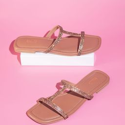 Inc 5 Embellished Ethnic Open Toe Flats-1