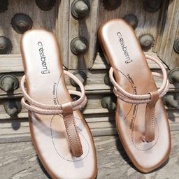 DressBerry Women Ethnic - Embellished T-Strap Flats-image-54