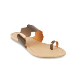 WALKWAY by Metro Women Bronze-Toned One Toe Flats-image-26