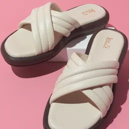 Inc 5 Cross-Strap Open Toe Flats-1