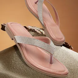 ICONICS Embellished Open Toe Flats-picture-1