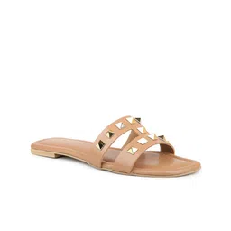 Inc 5 Embellished Open Toe Flats-12