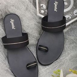 Ajanta Embellished One Toe Flats-image-6