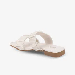 AXIUM Textured Open Toe Flats image 5