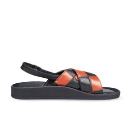Hidesign Colourblocked Open Toe Flats With Backstrap image 3