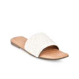 Try Me Women Blue Embellished Open Toe Flats image 2