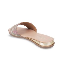 Metro Printed Embellished Open Toe Flats image 2
