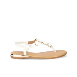 PEPPER Embellished T-Strap Flats With Backstrap image 4