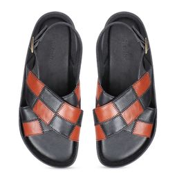 Hidesign Colourblocked Open Toe Flats With Backstrap image 2