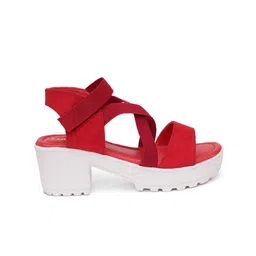 FABBHUE Open Toe Platform Heels With Backstrap image 4