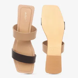AXIUM Textured Open Toe Flats image 4