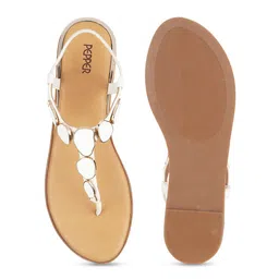 PEPPER Embellished T-Strap Flats With Backstrap image 5