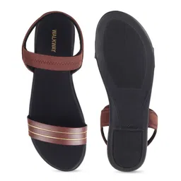 WALKWAY by Metro Striped Open Toe Flats With Backstrap image 4