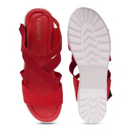 FABBHUE Open Toe Platform Heels With Backstrap image 2