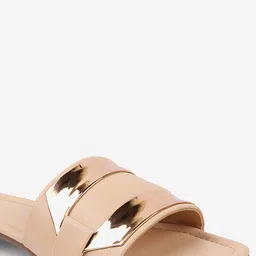 AXIUM Textured Open Toe Flats image 4