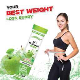 LUSHROOT ACV MORINGA 80 Tablets |Control Cravings I Apple Cider Vinegar,Cinnamon,Guggul I NO Added Sugar I 80 Effervescent Tablets - Green Apple Falavour, image 3