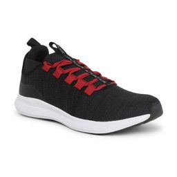 Paragon Men Black & Red Woven Design Casual Sneakers-image-1