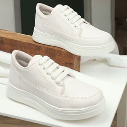 The Roadster Lifestyle Co. Women White Comfort Insole Flatform Sneakers-44