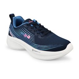 Campus Women Navy Blue & White Printed Mesh Running Shoes-picture-13