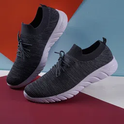 TPENT Men Grey Mesh Running Shoes-picture-54
