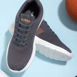 Koburg Men Grey Mesh Running Non-Marking Shoes-21