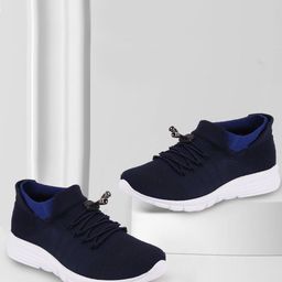 FAUSTO Men Blue Mesh Walking Non-Marking Shoes-image-28