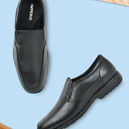 Regal Men Textured Leather Extra Light Sole Formal Slip-On Shoes-image-53