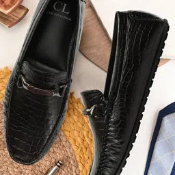 Carlton London Men Textured Lightweight Horsebit Loafers-picture-52