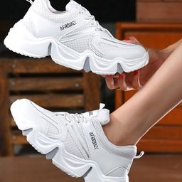 AfroJack Women White Mesh Training or Gym Shoes-picture-21