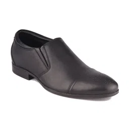 TOP BRASS Men Black Solid Slip-On Formal Shoes-image-90