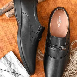 INVICTUS Men Black Solid Formal Slip-On Shoes-image-19