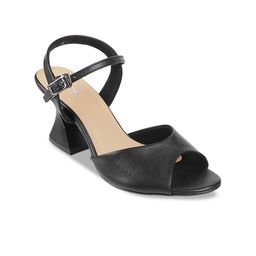 Mochi Peep Toes Ankle Loop Block Heels With Buckles-0