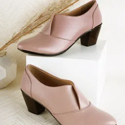 ELLE Pointed Toe Block Peep Toes-8