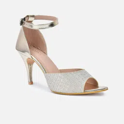 VALIOSAA Gold-Toned Party Peep Toes-44