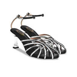 Shoetopia Embellished Party Kitten Peep Toes-49