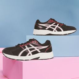 ASICS Men Black & White Woven Design JOLT 1 Running Shoes-32