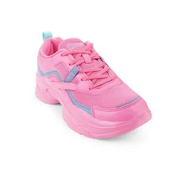 Campus Women Pink Mesh Running Lace Up  Shoes-image-79