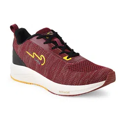 Campus Men Yellow Mesh Running Shoes-picture-2