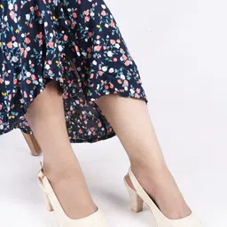 Try Me Pointed Toe Suede Block Heeled Pumps image 2