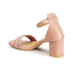 ICONICS Embellished Open Toe Block Heels image 2