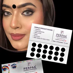 PERPAA Set of 2 Black Velvet Kumkum Bindi Box with 15 Flaps Each - Size 02 image 3