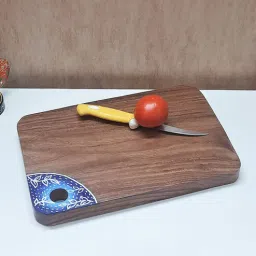 disoo fashions Premium Natural Brown Handpainted Wood Chopping Board-picture-27