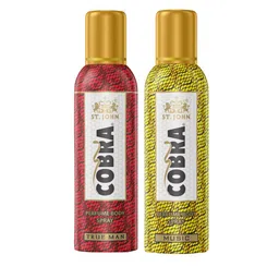 St. John Men Set of Cobra True Man & Music Perfumed Body Spray - 100 ml Each image 1